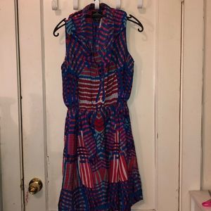 Amazing summer flowy multi color dress sz M